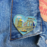 Brooklyn Skyline New York NYC Heart Pin