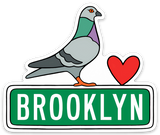 Brooklyn Pigeon Die Cut Magnet