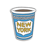 New York City Coffee Cup Die Cut Sticker