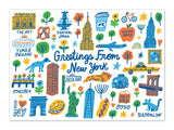Greetings From New York Landmarks NYC Postcard