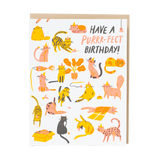 Birthday Purr-fect Cats Letterpress Greeting Card
