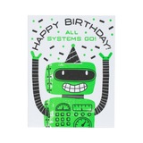 Robo Birthday Greeting Card
